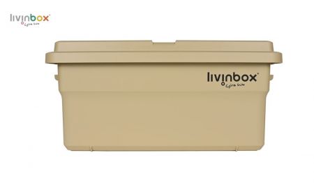 Interlocking Storage Tote Box with 52L Mid-Size Profile - Mid-Size 52L Heavy-Duty PP Tactical Crate